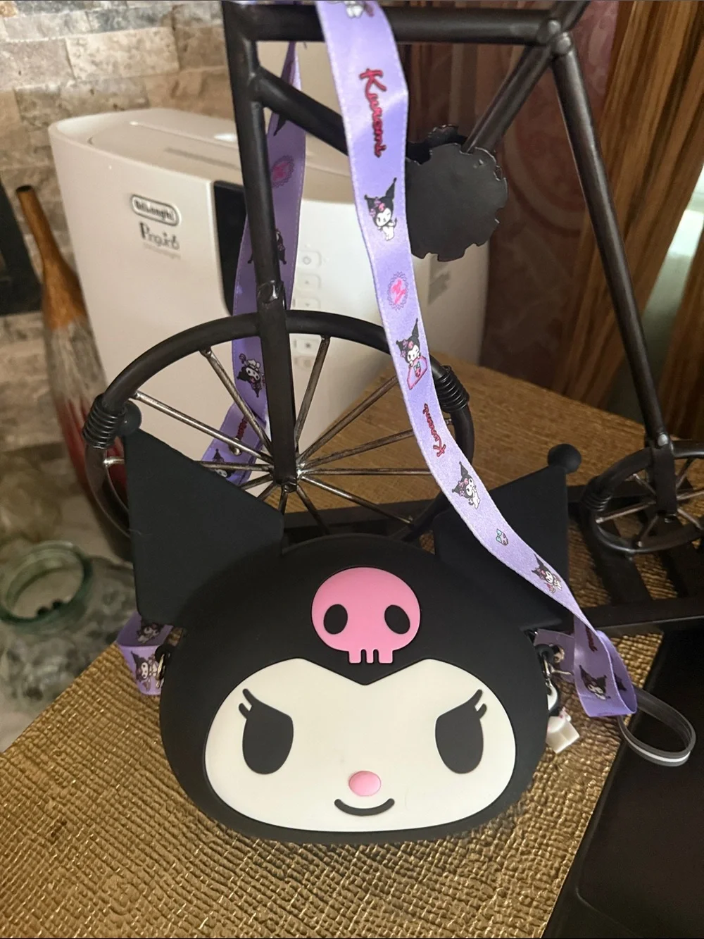 Sanrio Kuromi Black and Purple Kids Crossbody Bag